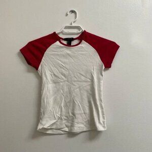 Forever 21 Baseball Baby Tee S